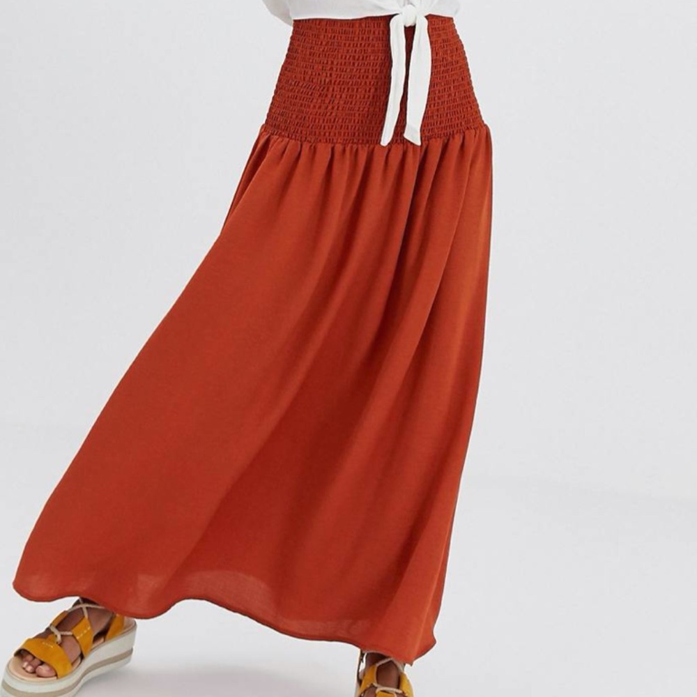ASOS Maxi Skirt with Shirred Waistband